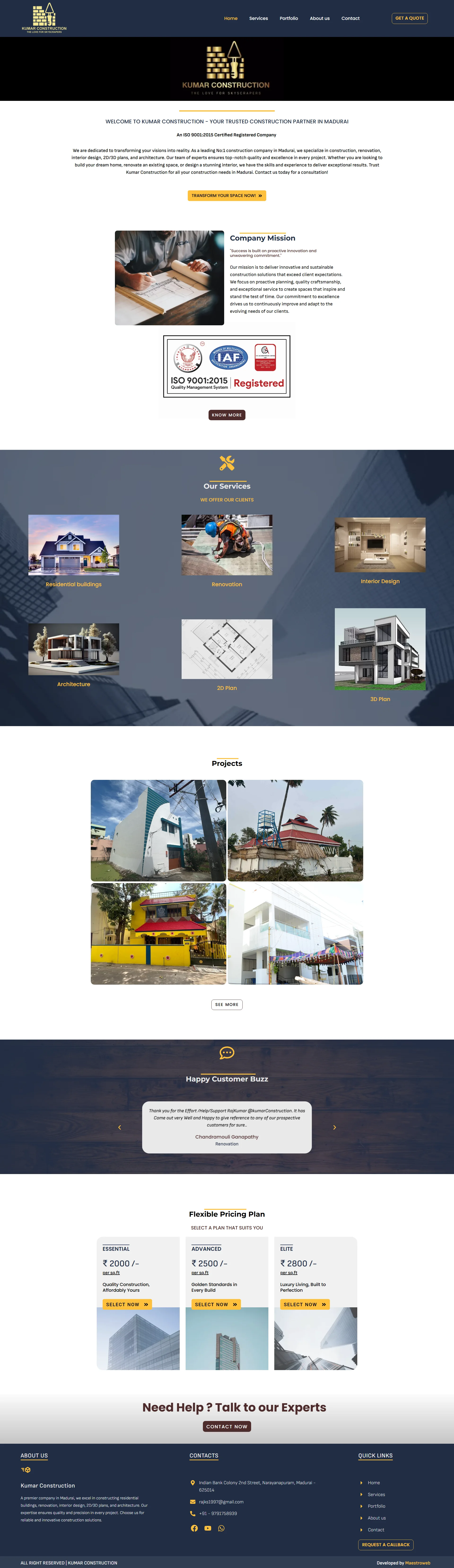 Kumar-construction-website