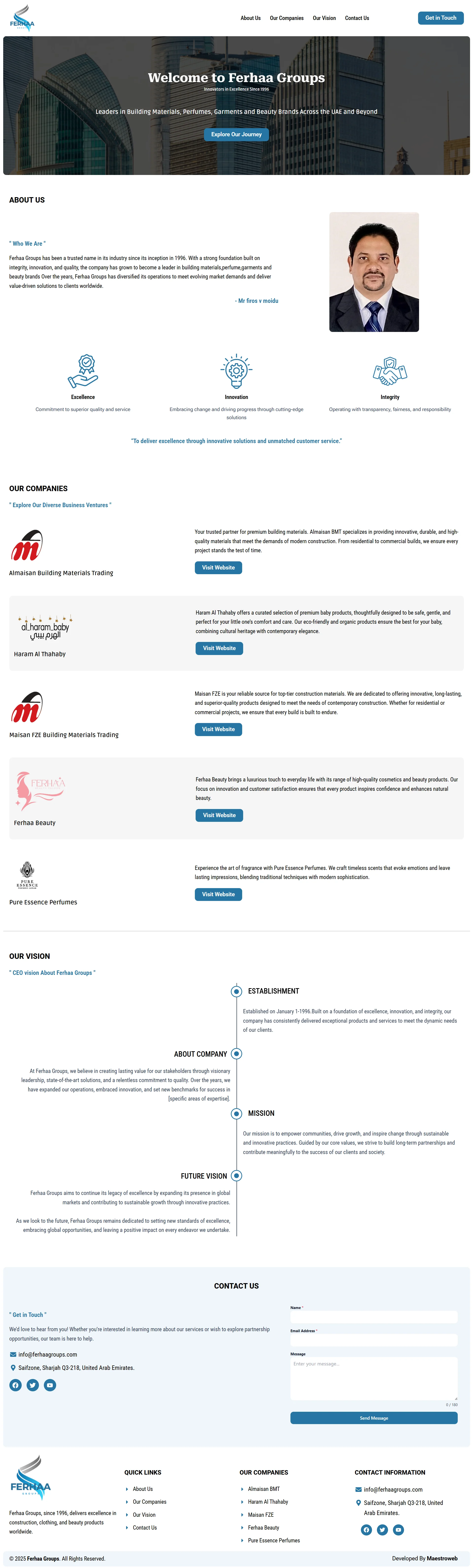 Ferhaa Groups Website